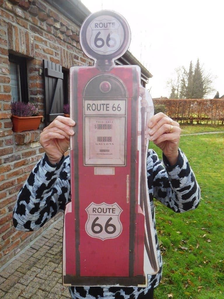 Tableau métal magnétique liste de courses ROUTE 66 memo, Enlèvement, Utilisé