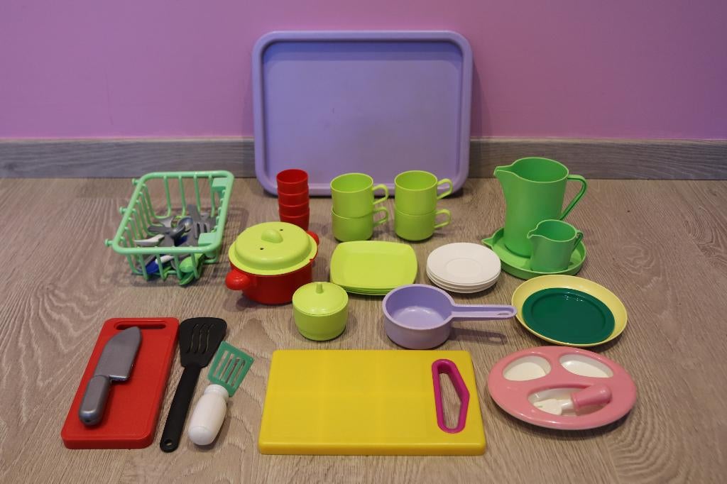 Toebehoren voor speelgoedkeuken, Enlèvement, Utilisé, Plastique, Accessoires de cuisine de jeu