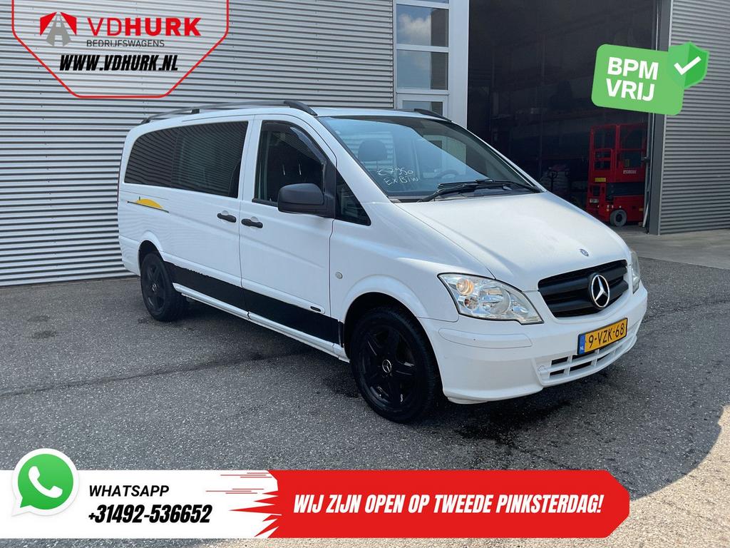 Mercedes-Benz Vito 113 CDI L3 DC Dubbel Cabine EXPORT Carpla, Auto's, Parkeersensor, Wit, Mercedes-Benz, Bedrijf