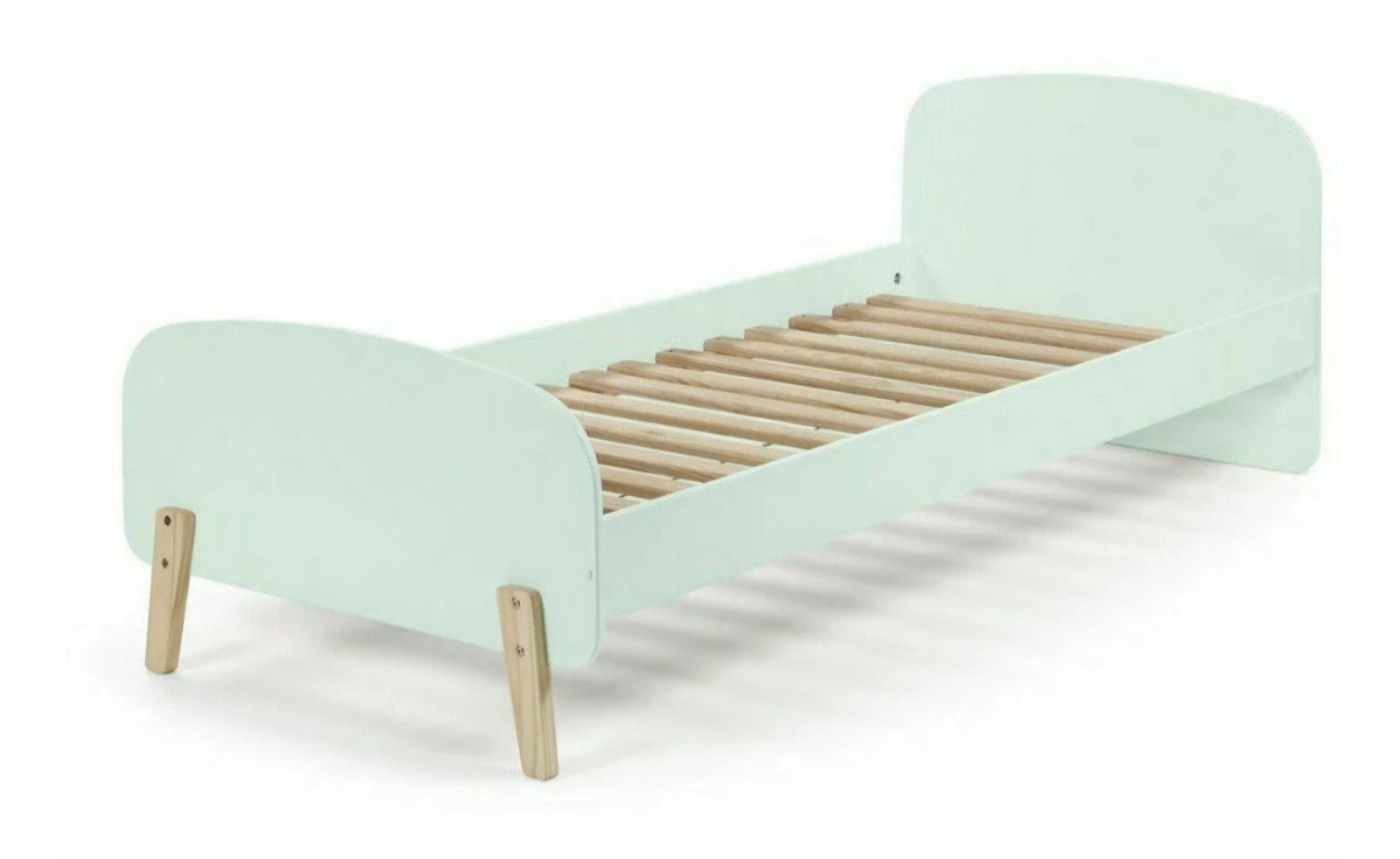 Bed + lattenbodem + nachtkastje, Enlèvement, 180 cm ou plus, 85 à 100 cm, Sommier à lattes