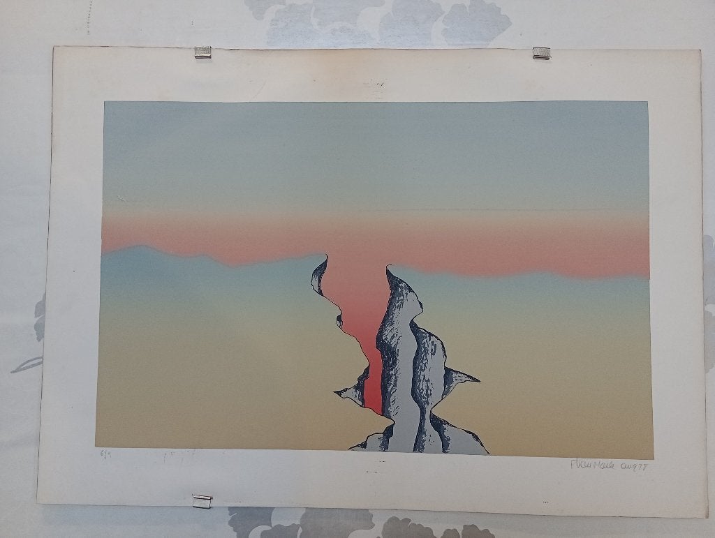 Sérigraphie P. Van Maele 1978 tirage limité-61x43, B11, Édition limitée, Enlèvement ou Envoi, Abstrait, Sérigraphie