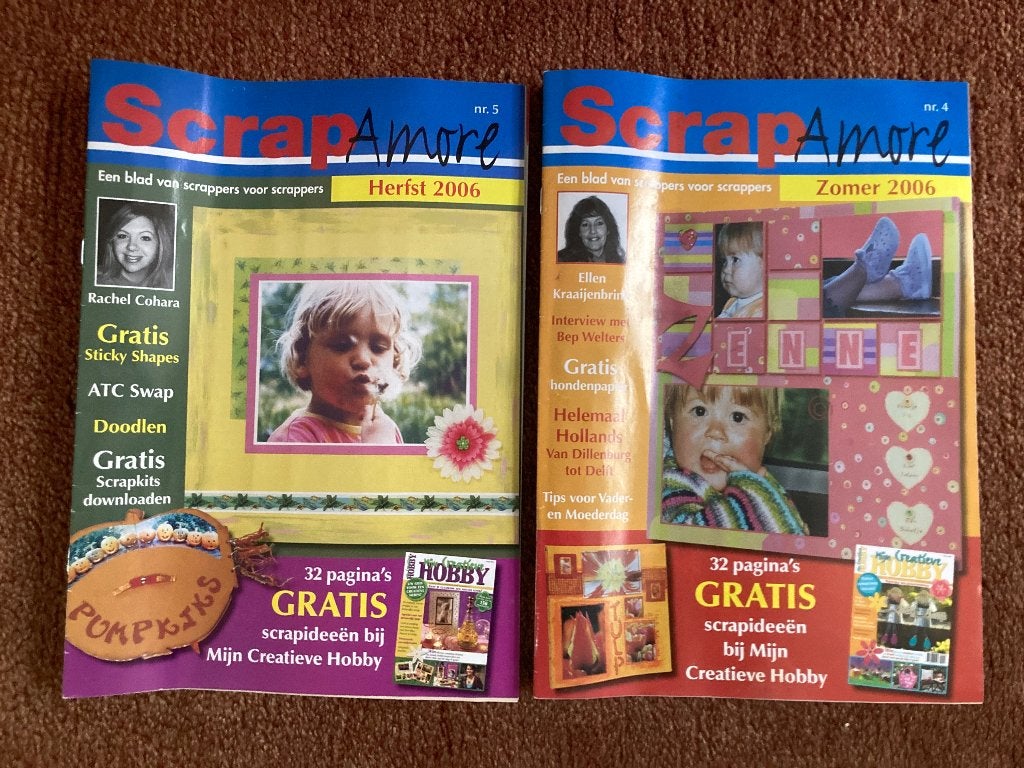 2 boekjes voor scrapping, Livres, Loisirs & Temps libre, Enlèvement ou Envoi, Comme neuf, Scrapbooking et Bricolage