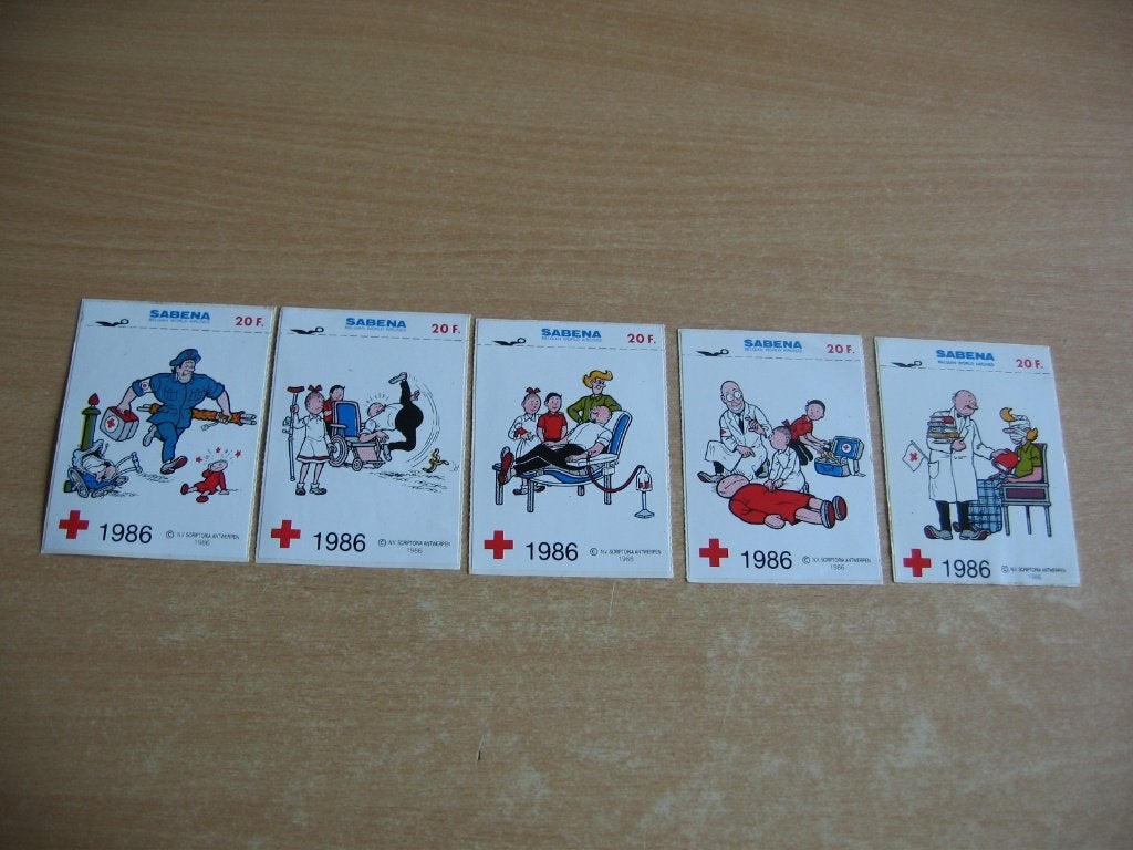 Suske en Wiske : Sticker Rode Kruis 1986., Une BD, Enlèvement ou Envoi, Utilisé