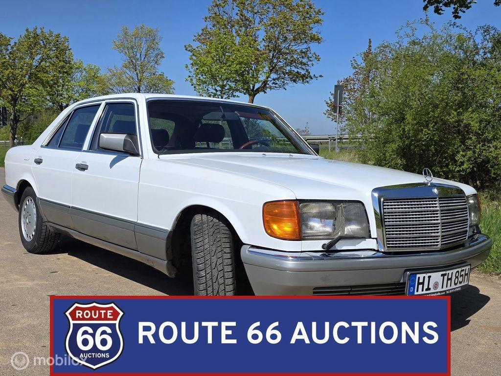 Mercedes-Benz 300 SE | 1985 | Route 66 Auctions, Auto's, Zwart, Mercedes-Benz, Bedrijf, Handgeschakeld