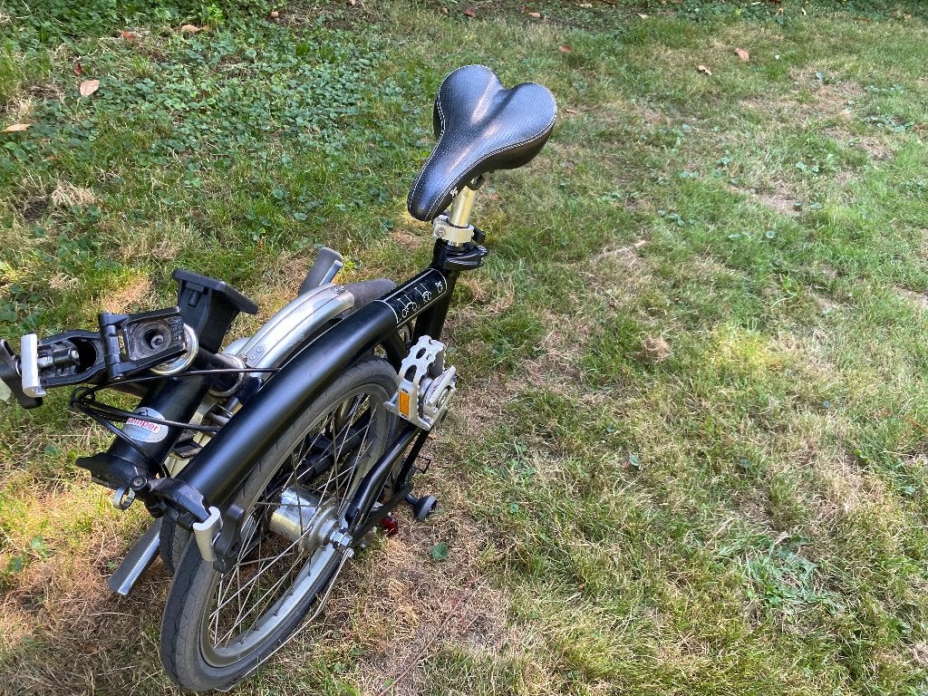 Vélo pliable Brompton avec tige de selle télescopique, Vitesses, Brompton, Enlèvement ou Envoi, Comme neuf