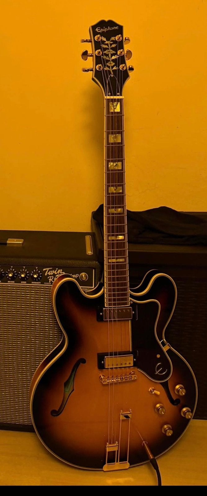Prachtige Epiphone Sheraton met gigbag, Enlèvement, Comme neuf, Epiphone