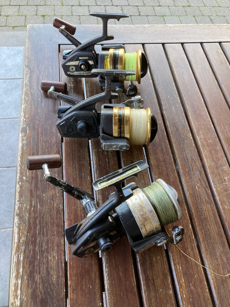 Daiwa BG 90 en GS 9  Japan, Enlèvement ou Envoi, Utilisé, Moulinet