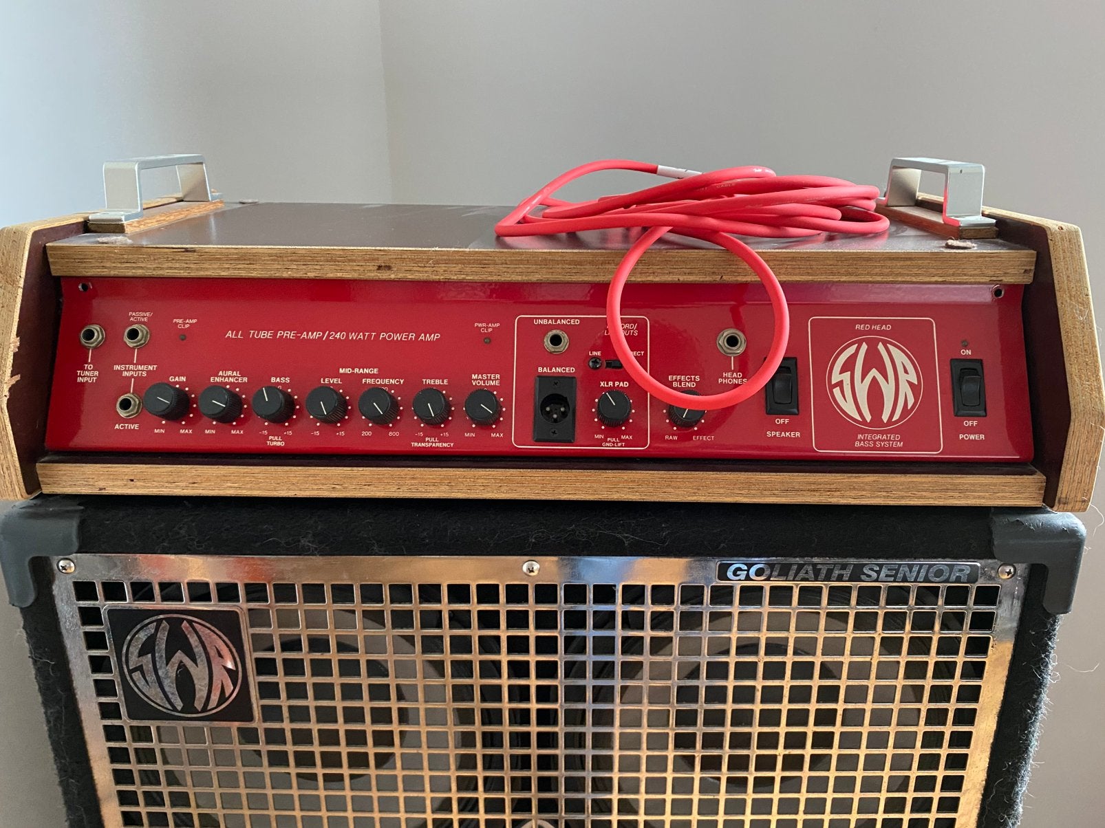 SWR redhead power amp 240W basgitaar, Ophalen, Gebruikt
