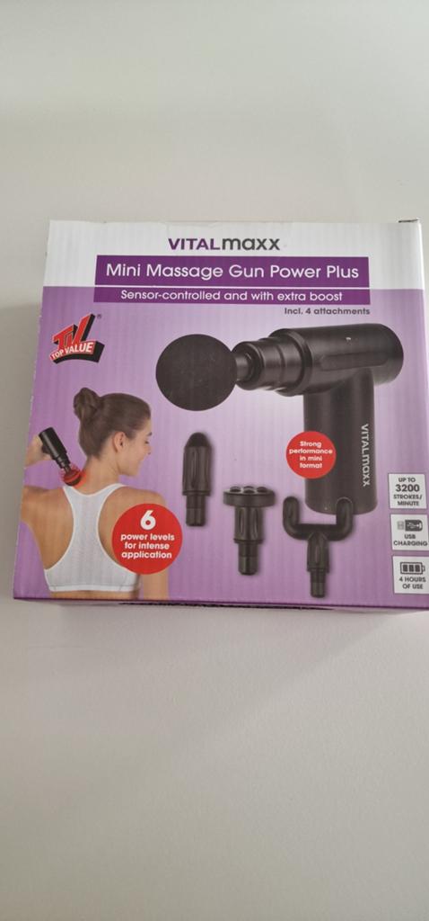 Vitalmaxx, mini pistolet de massage Power Plus avec 4 aides, Enlèvement ou Envoi, Neuf, Appareil