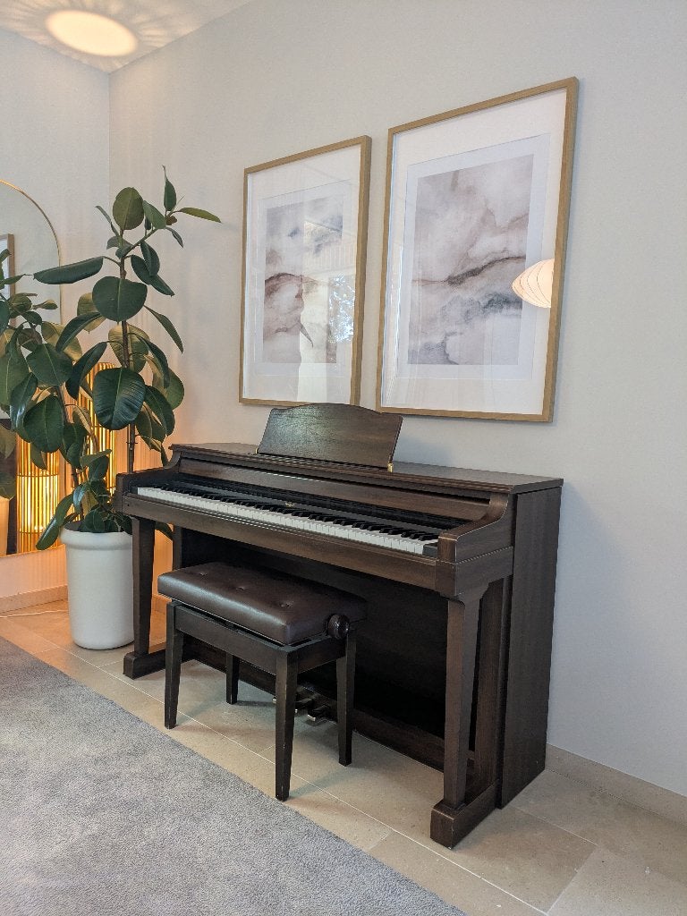 Roland HP-3700 digitale piano houtkleurig met bankje, Ophalen, Gebruikt, Bruin, Digitaal