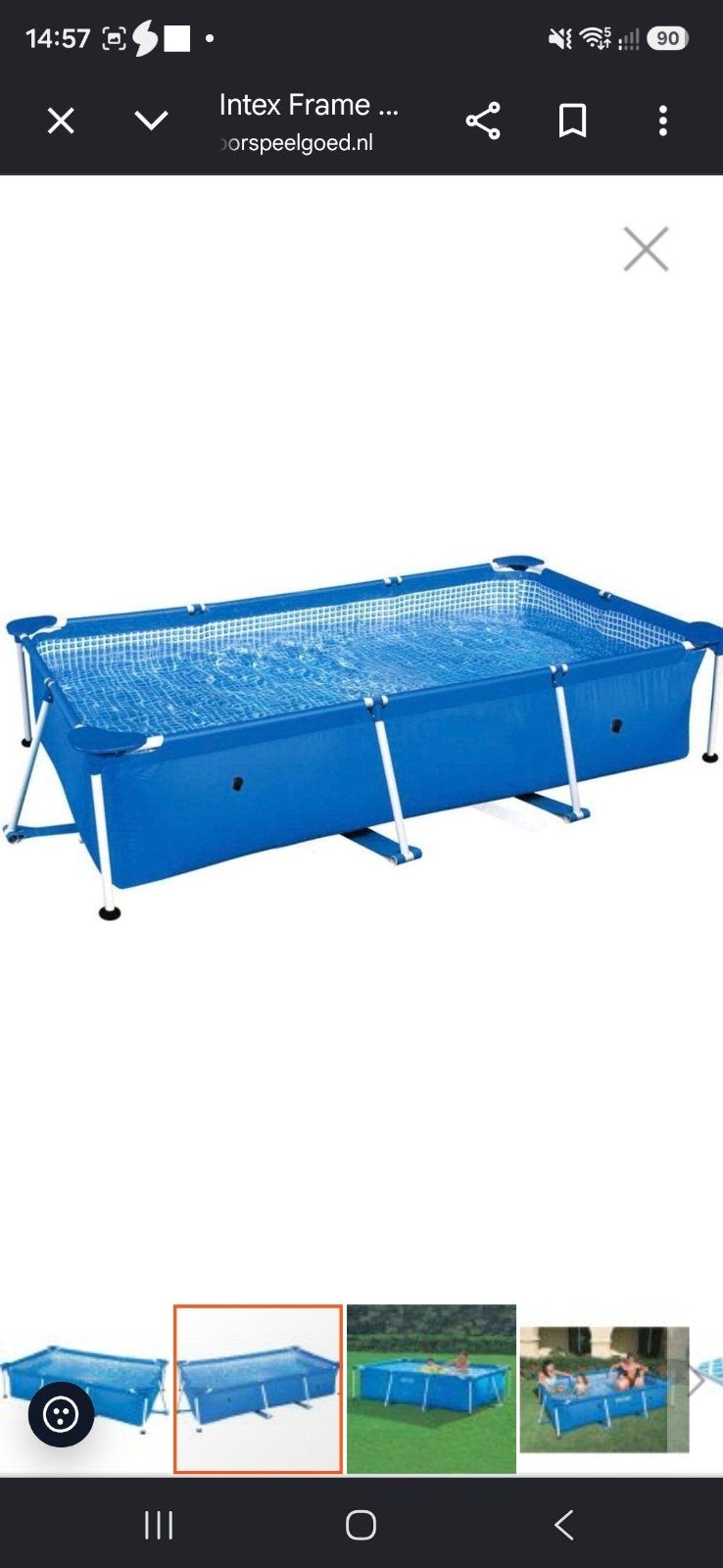 Nieuw in doos Intex metal frame zwembad 2 x 3 x 0,75, Tuin en Terras, Nieuw, Ophalen of Verzenden, Opzetzwembad, 200 tot 400 cm
