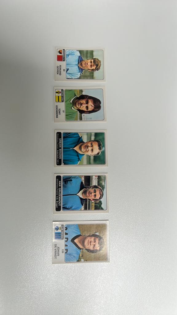 Vijf Panini Voetbal Stickers uit 1973, Ophalen of Verzenden, Zo goed als nieuw