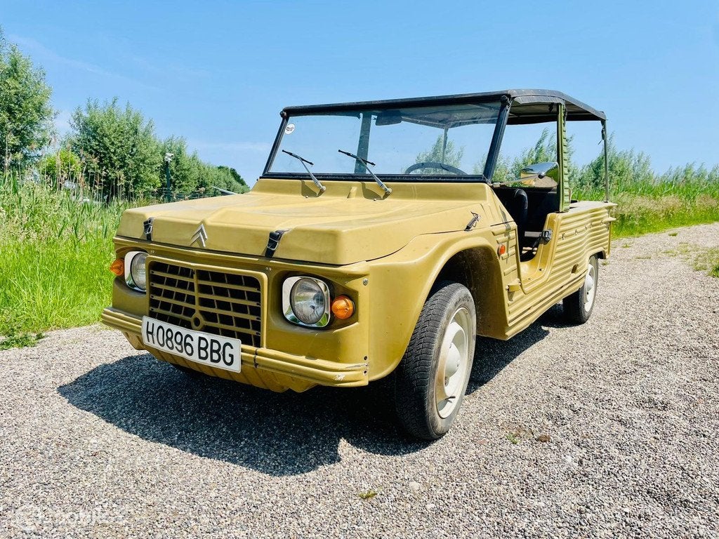 Mehari groen 4 persoons 05-1974 36.252 km import Spanje, Autos, Oldtimers & Ancêtres, Entreprise, Achat, Toit ouvrant, Citroën