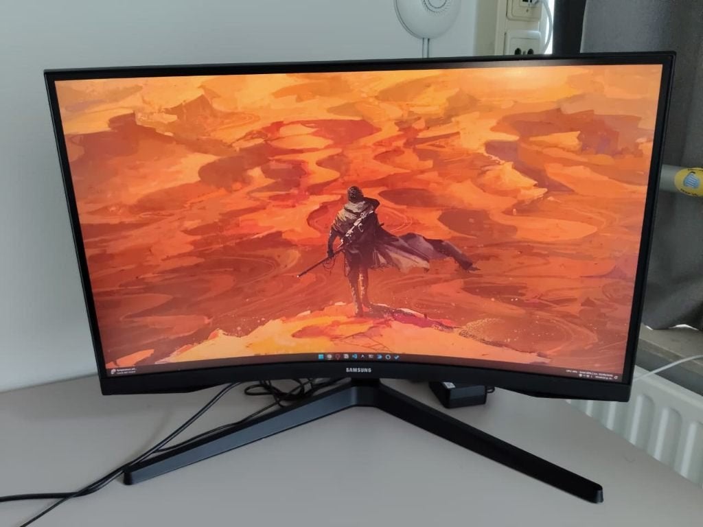 Samsung 27" Odyssey G5 Curved Monitor (QHD, 165Hz), Kantelbaar, VA, Zo goed als nieuw, HDMI
