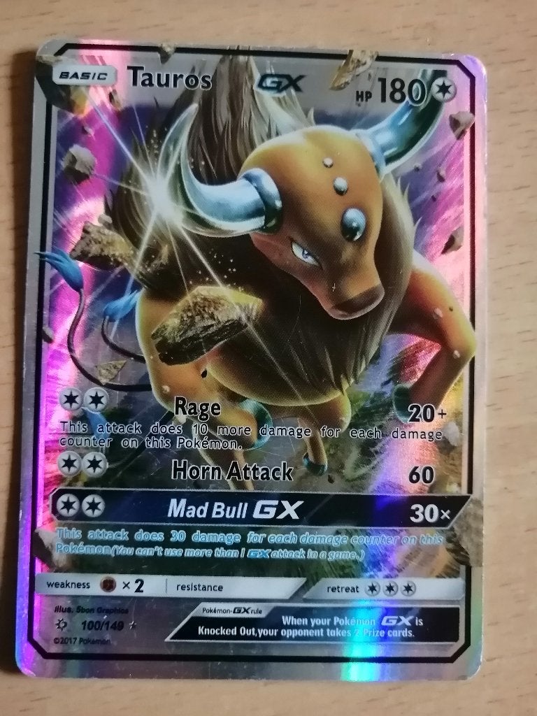Carte Pokémon Tauros-GX (100/149) HP180, Enlèvement ou Envoi
