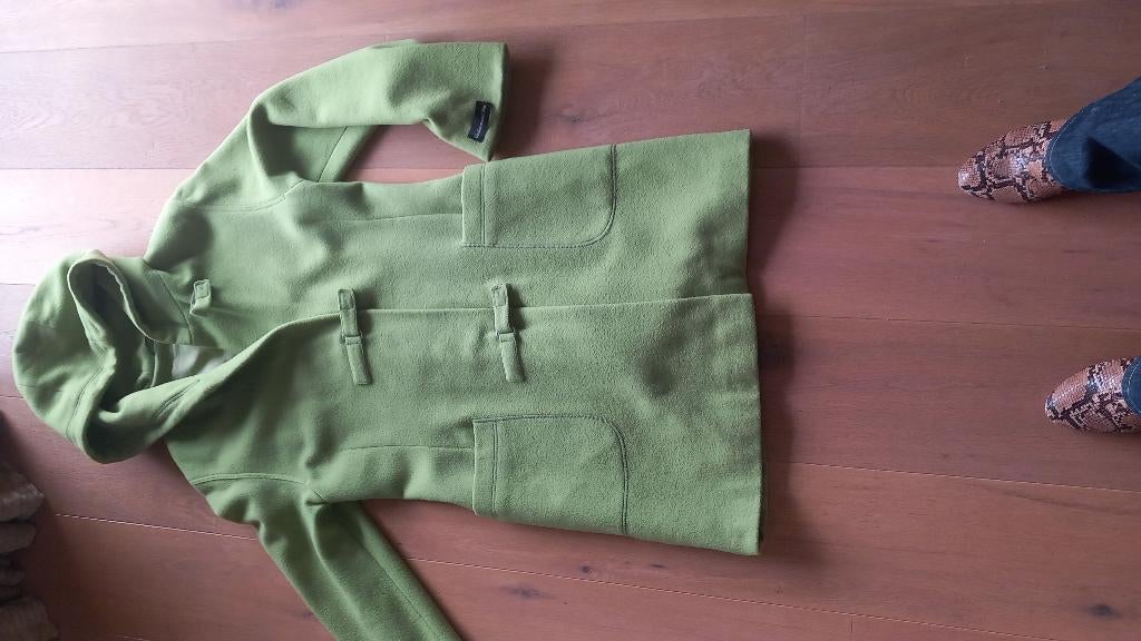 Licht wollen jas cashmere wool, Kleding | Dames, Maat 38/40 (M), Zo goed als nieuw, Groen, Ophalen of Verzenden