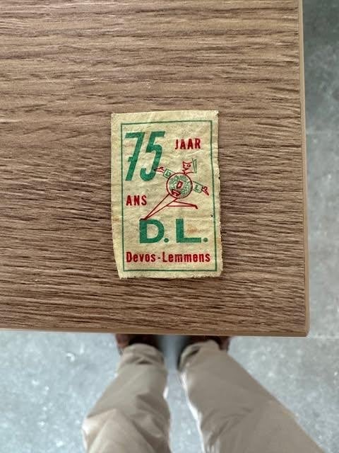luciferdoos etiket label 75 jaar Devos Lemmens, Gebruikt, Ophalen of Verzenden, Devos lemmens, Info@devoslmmns.li