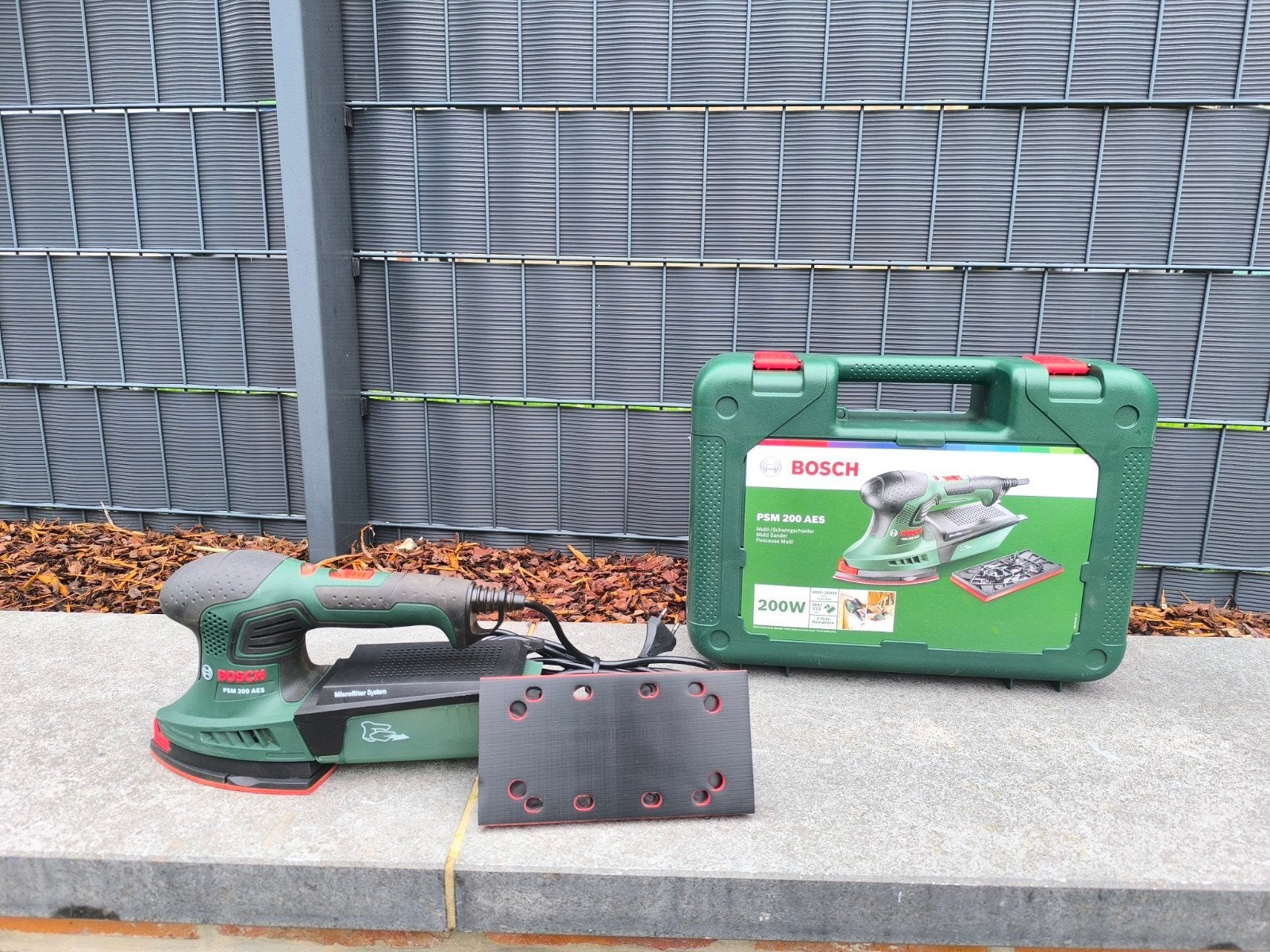 Schuurmachine Bosch PSM200 AES, Doe-het-zelf en Bouw, Ophalen, Nieuw, Minder dan 600 watt, Vlakschuurmachine