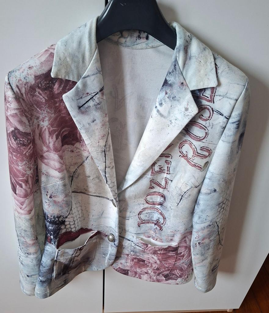Veste élégante, taille M, état neuf, Kleding | Dames, Jasjes, Kostuums en Pakken, Ophalen, Blauw