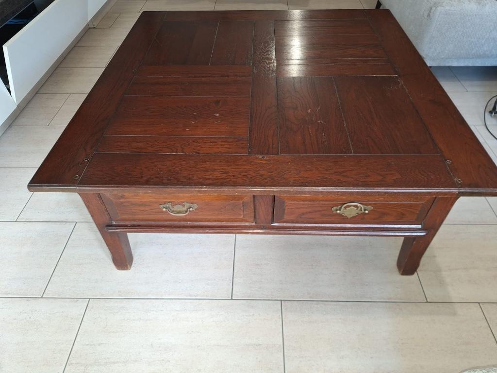 Salon tafel, Huis en Inrichting, Tafels | Salontafels, Ophalen, Gebruikt, Vierkant, Minder dan 50 cm
