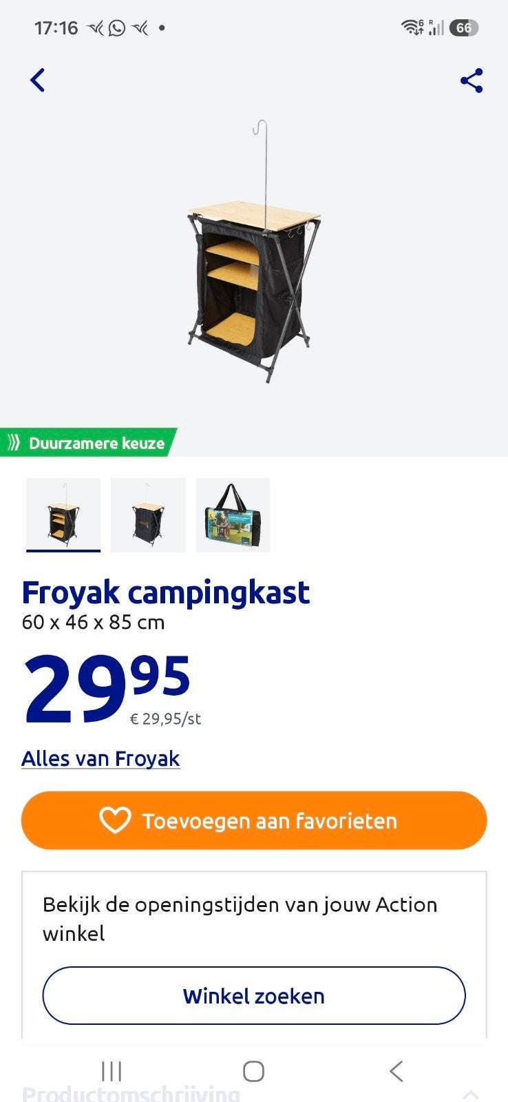 campingkastje, Ophalen
