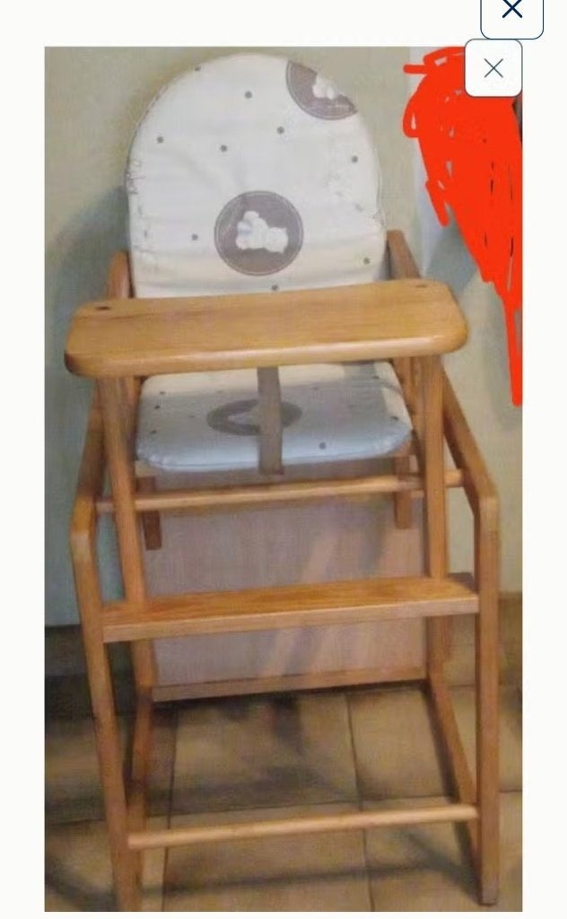 Chaise haute bébé en bois évolutive, Ophalen, Zo goed als nieuw, Meegroeistoel, Gordel(s)