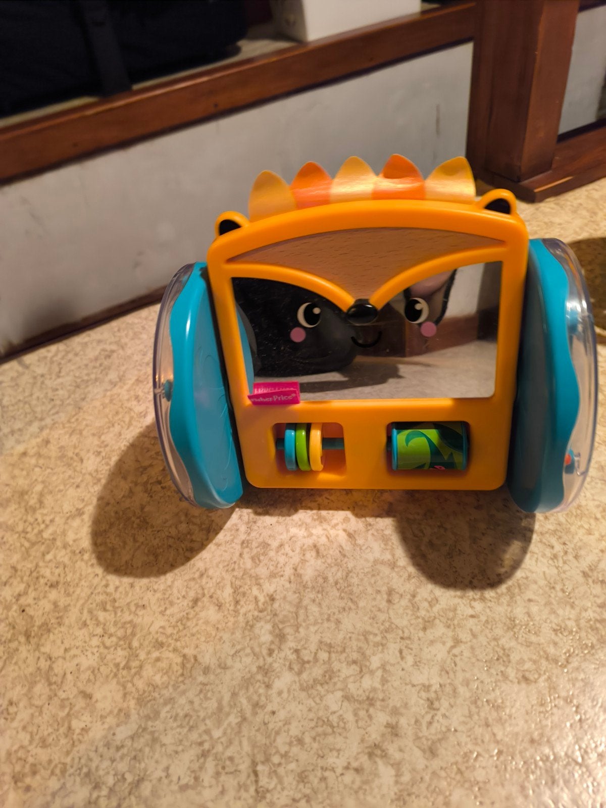 Fisher Price rollend egel spiegeltje, Kinderen en Baby's, Speelgoed | Fisher-Price, Ophalen of Verzenden, Rammelaar, Met licht