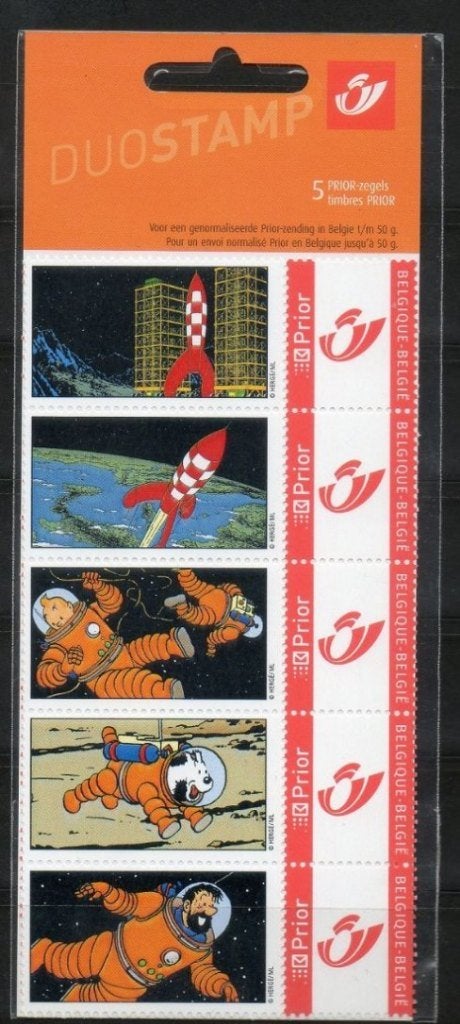 duostamps sous blister : Tintin à la lune, Postzegels en Munten, Ophalen