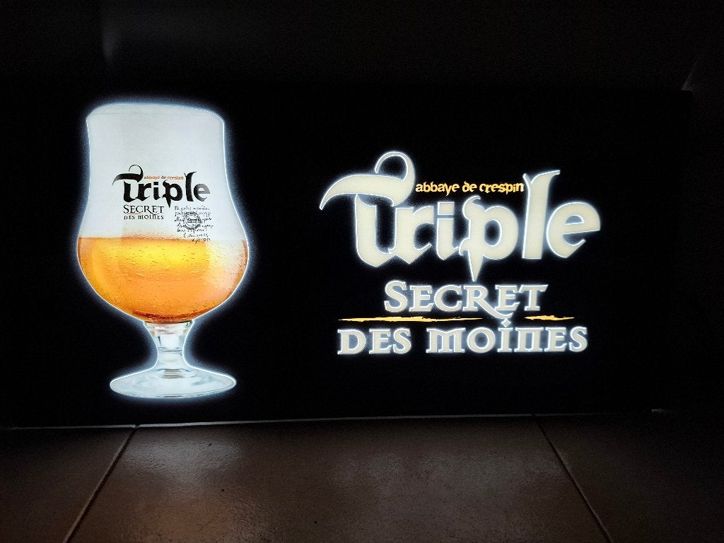 Publicité lumineuse Triple secret de moines, Enlèvement ou Envoi, Neuf, Table lumineuse ou lampe (néon)