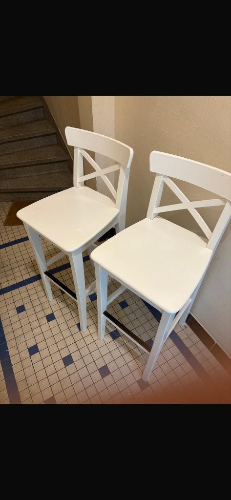 Chaises de bar IKEA, Maison & Meubles, 2 tabourets, Comme neuf, Enlèvement, Bois