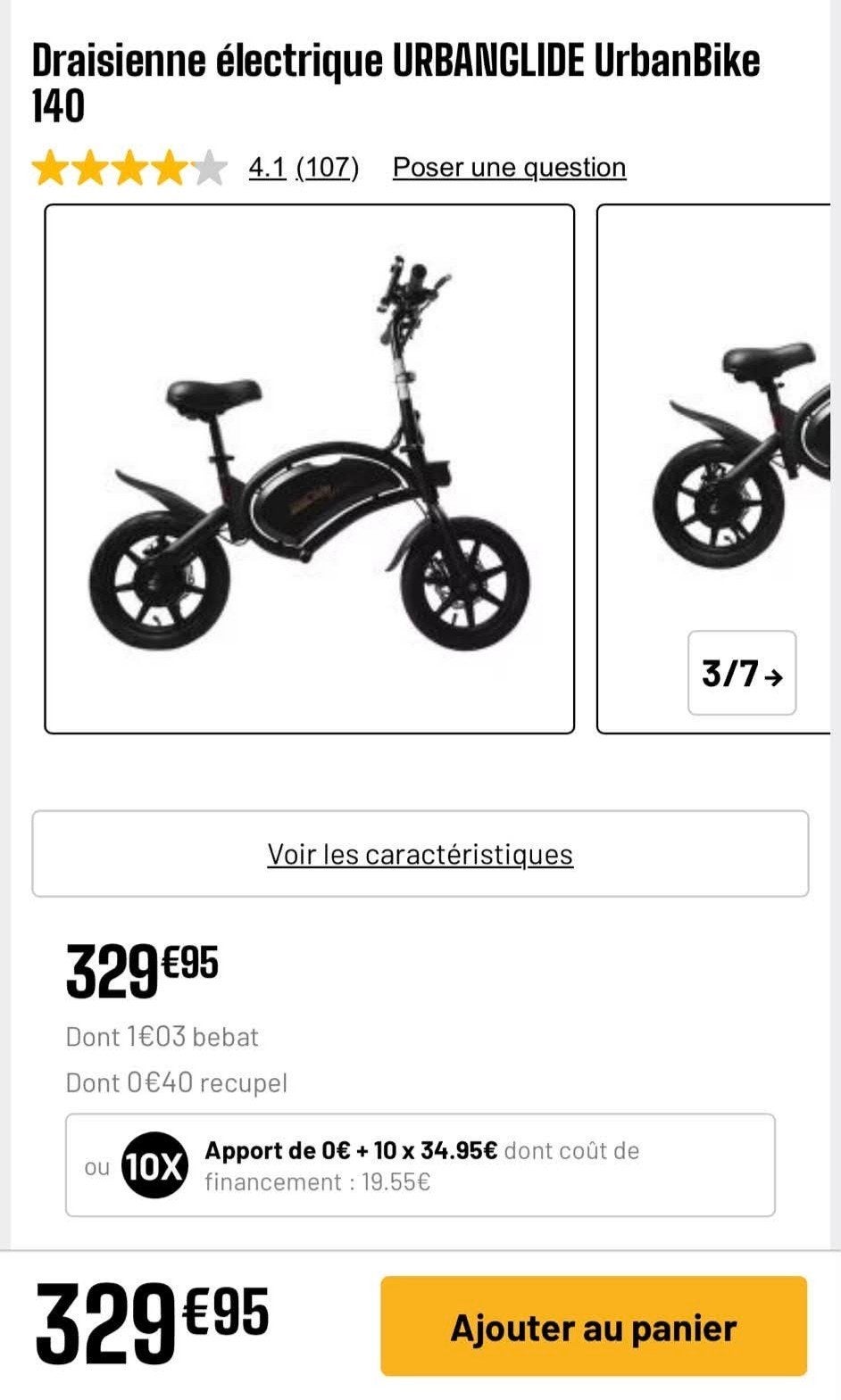 Draisienne électrique, Vélos & Vélomoteurs, Enlèvement