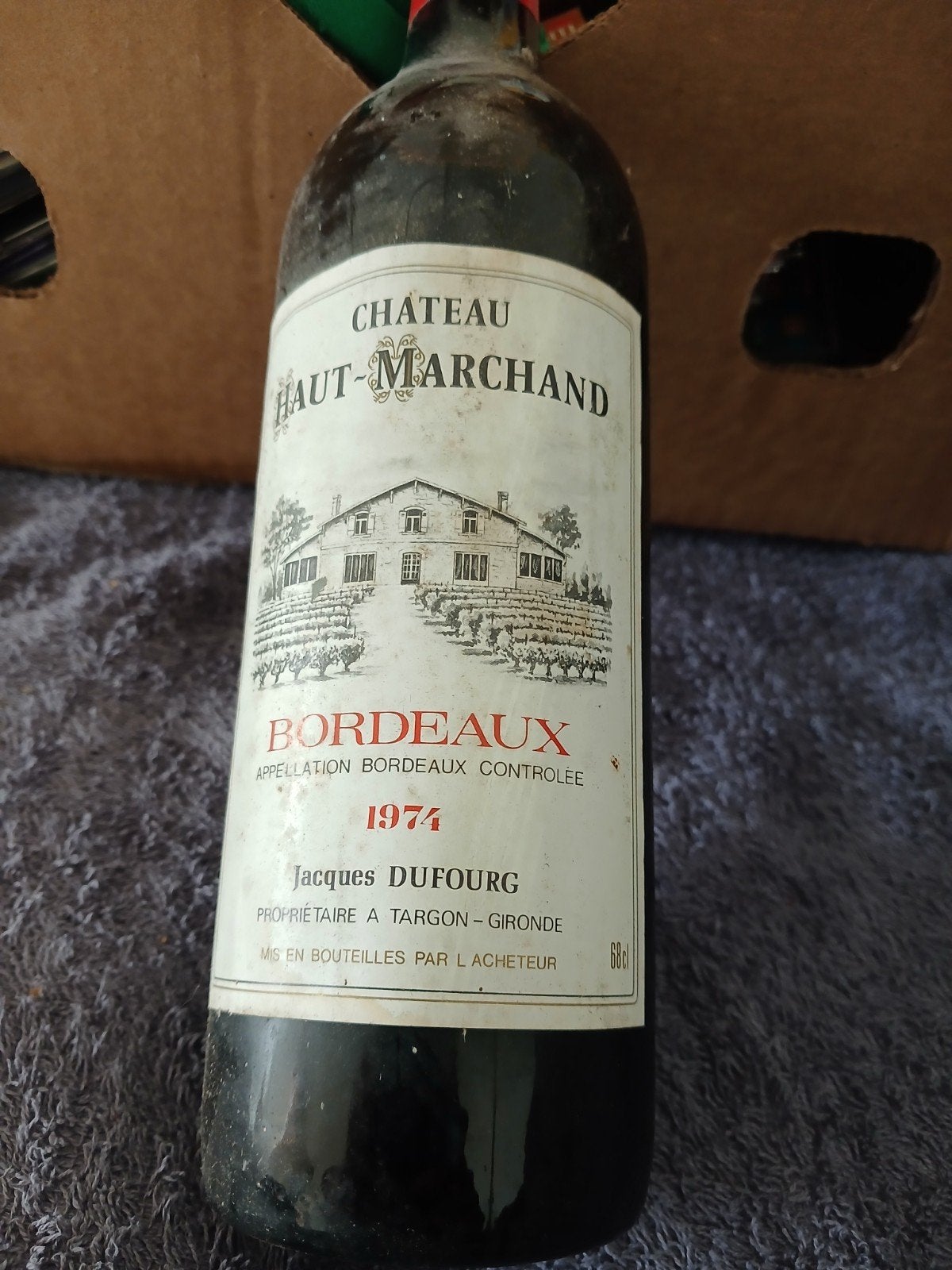 Bordeaux wijn 1974, Ophalen, Frankrijk, Nieuw, Rode wijn