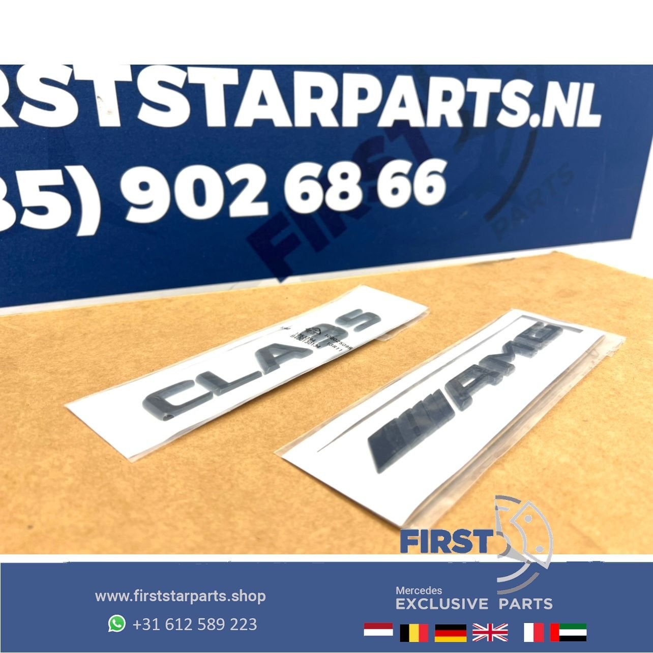 W118 CLA35 AMG LOGO SET ZWART emblemen CLA 35 Klasse 2018-20, Utilisé, -, -, Enlèvement ou Envoi