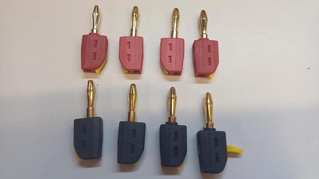 8 x connecteur banane Plug & Play, doré, neuf, TV, Hi-fi & Vidéo, Enlèvement ou Envoi, Neuf, Autres marques