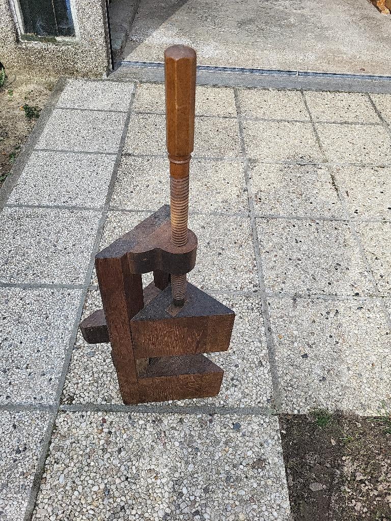 Antieke houten kuipersklem - eik/beuk - 19e eeuw, Antiek en Kunst, Ophalen