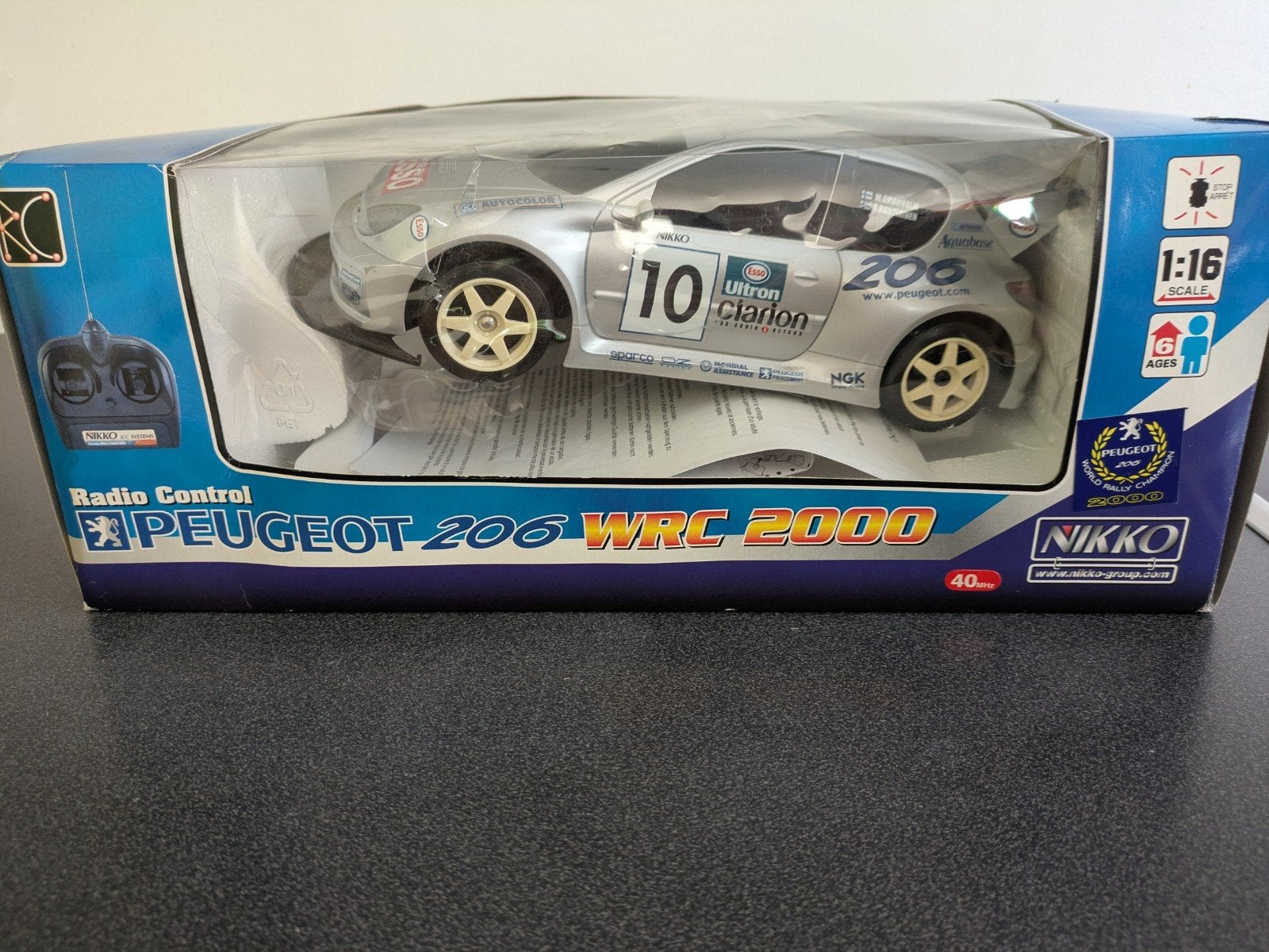 Nikko RC Peugeot 206 WRC 2000 Marcus Grönholm, Enlèvement ou Envoi, Neuf, Échelle 1:16
