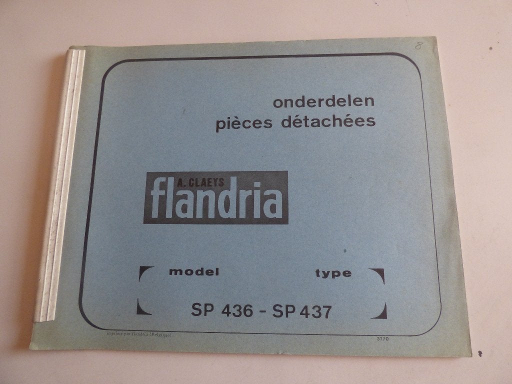 LISTE DES PIÈCES FLANDRIA SP 436/SP 437, Vélos & Vélomoteurs, Enlèvement ou Envoi, Utilisé