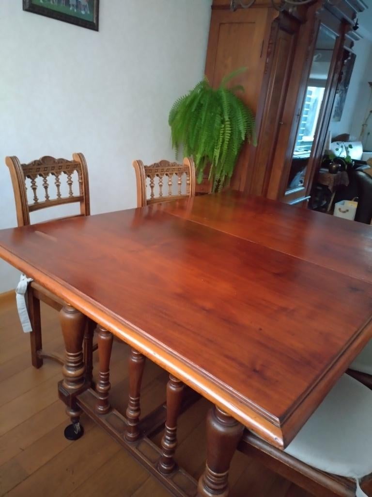Antieke eethoek met 6 stoelen, Ophalen