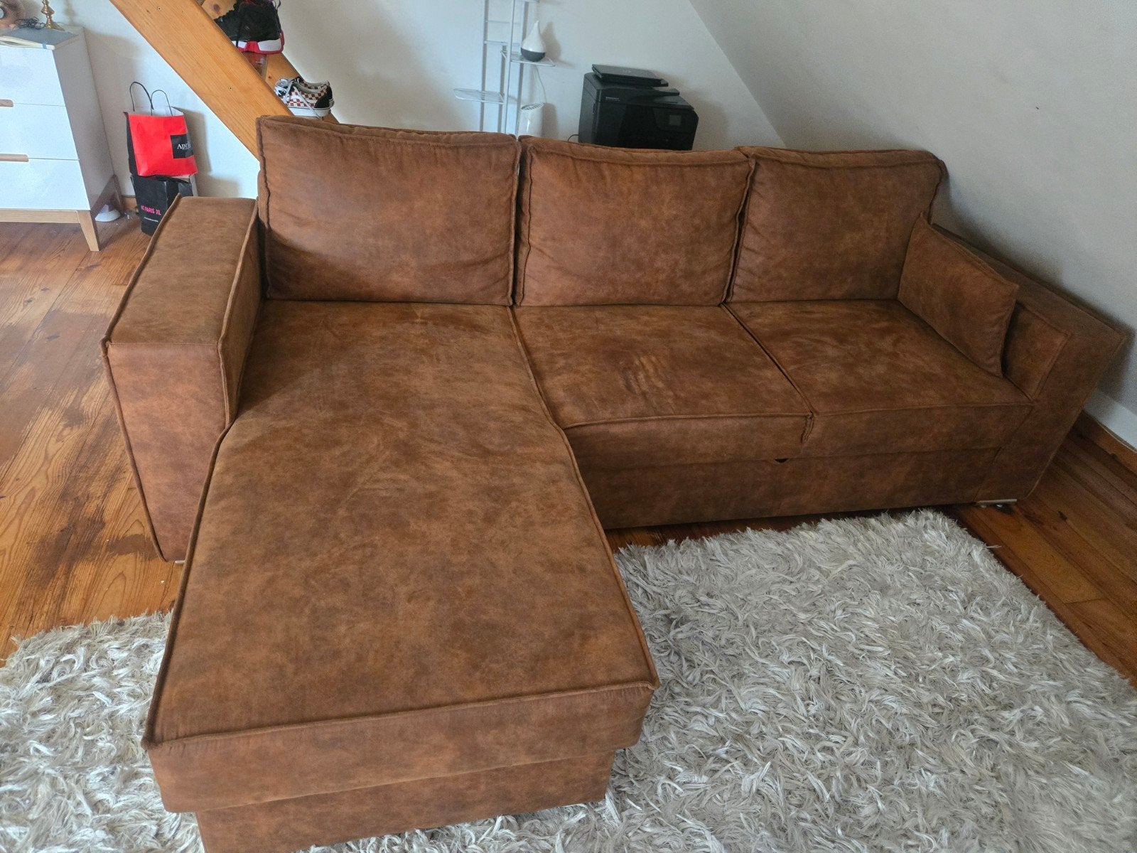 Fauteuil brun, Enlèvement, Comme neuf, Bois