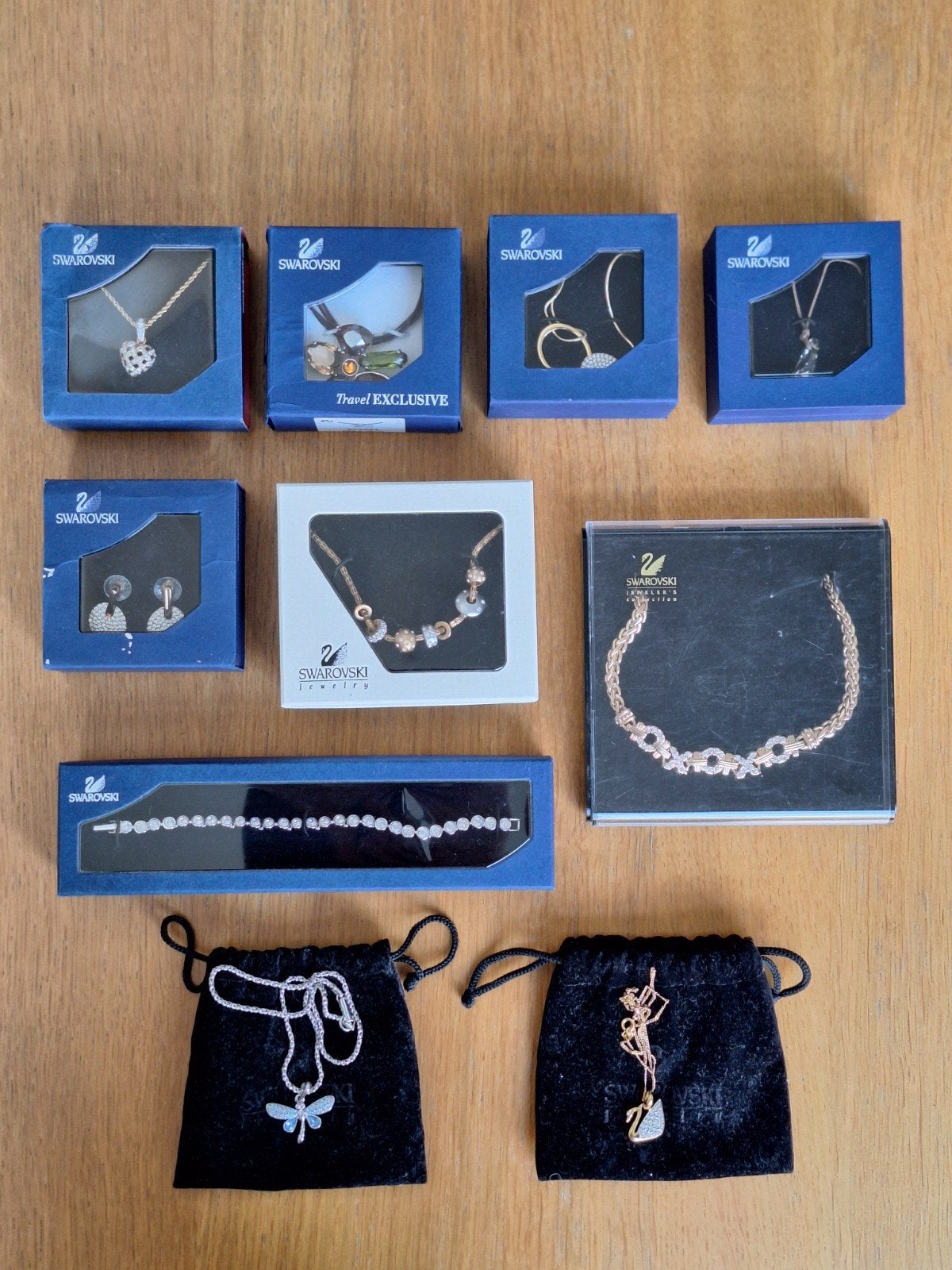 10 authentieke Swarovski-sieraden, Handtassen en Accessoires, Ophalen of Verzenden, Zo goed als nieuw, Overige materialen, Met hanger