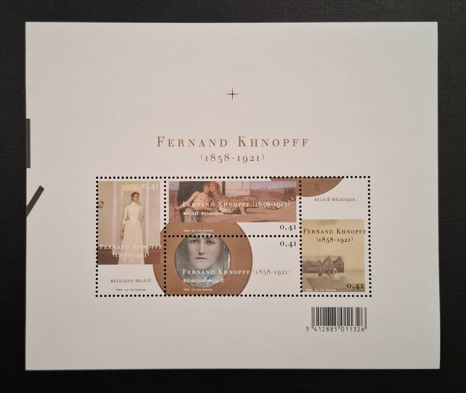 België: OBP 3229/32-BL107 ** Fernand Khnopff 2004., Postzegels en Munten, Ophalen of Verzenden, Zonder stempel, Postfris, Postfris
