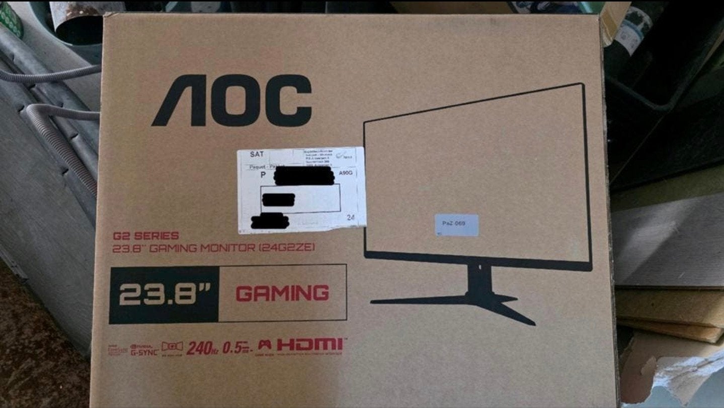 AOC G24G2ZE 240Hz monitor, Gaming, Zo goed als nieuw, DisplayPort, 201 Hz of meer