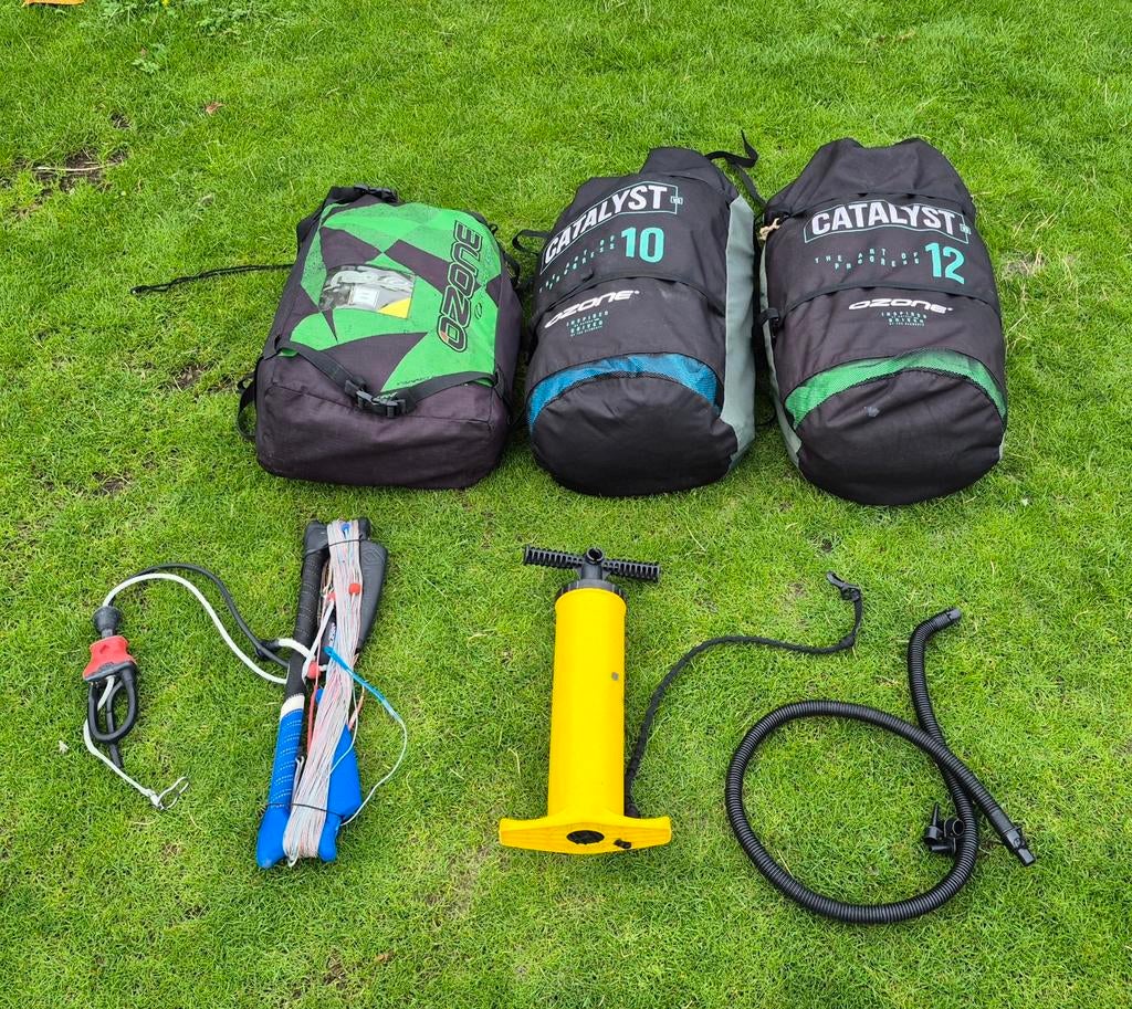 Ozone kitesurfset, Watersport en Boten, Kitesurfen, Ophalen, Kitesurf-set, Twintip, 10 m²