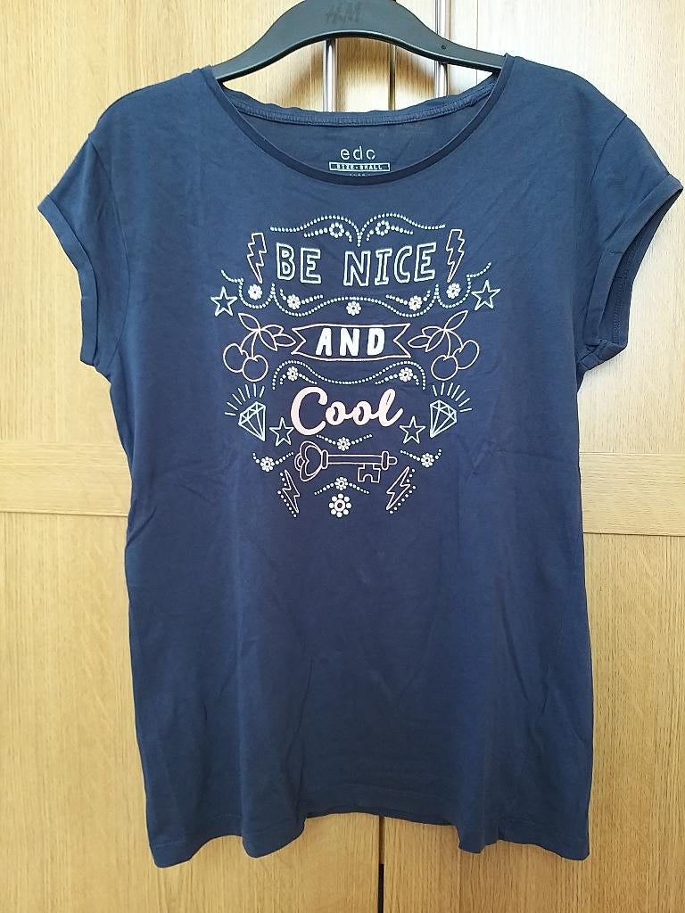 Be nice and cool EDC by Esprit blauw oranje wit T-shirt, Kleding | Dames, Blauw, Ophalen of Verzenden, Korte mouw, Maat 36 (S)