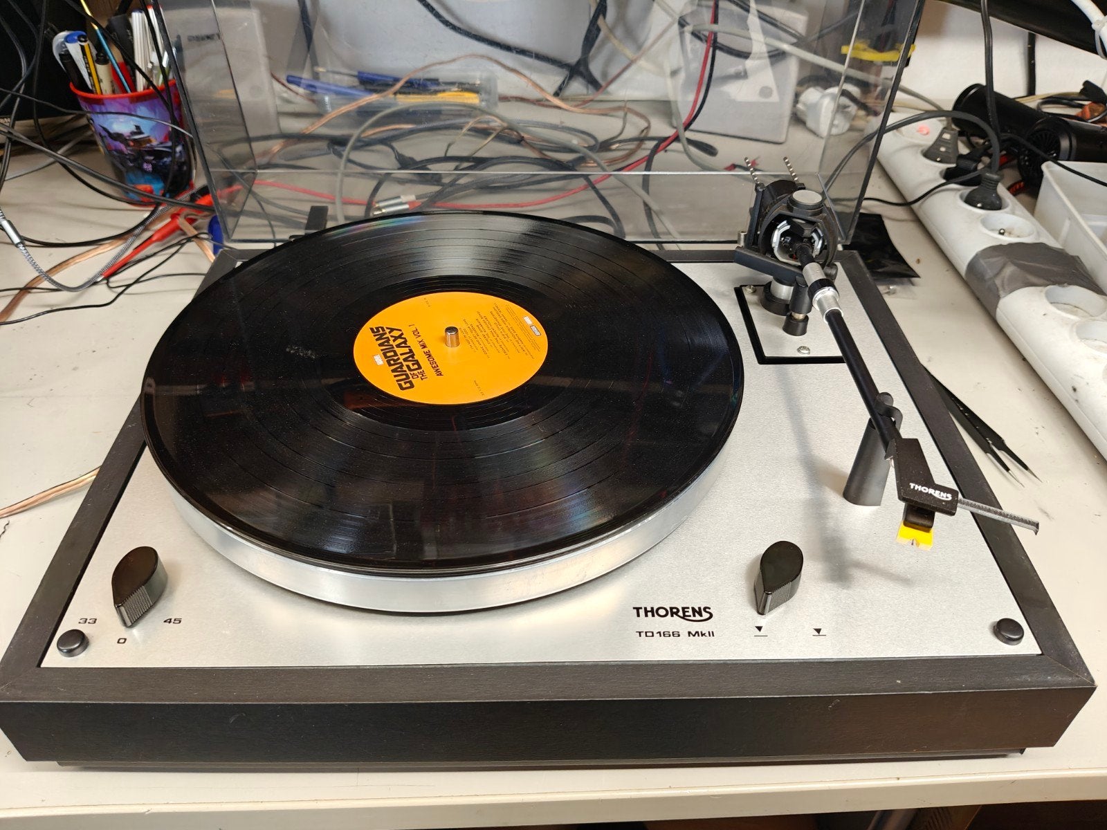 Thorens TD-166 MK2 220 volt versie, Ophalen, Gebruikt, Platenspeler, Thorens