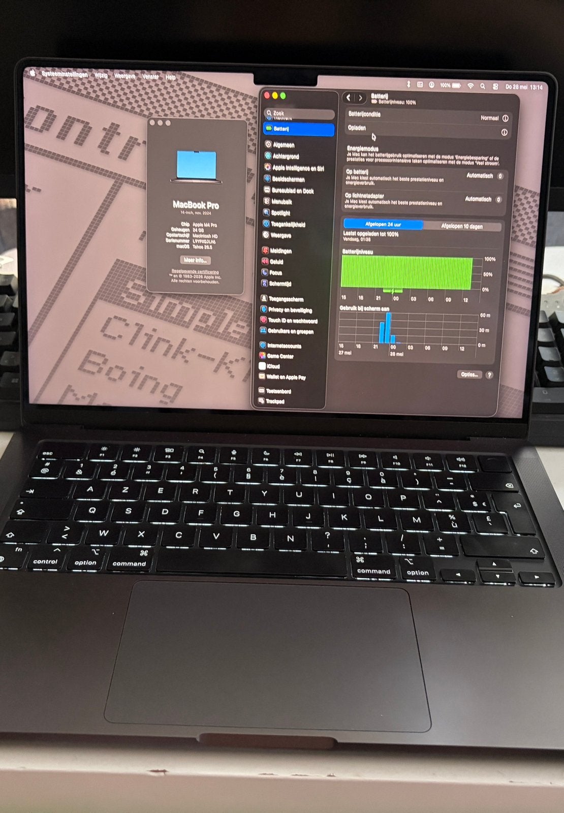 Apple MacBook Pro (M4 Pro, 24GB, 2024) spacezwart, Informatique & Logiciels, Apple Macbooks, MacBook Pro, Enlèvement ou Envoi