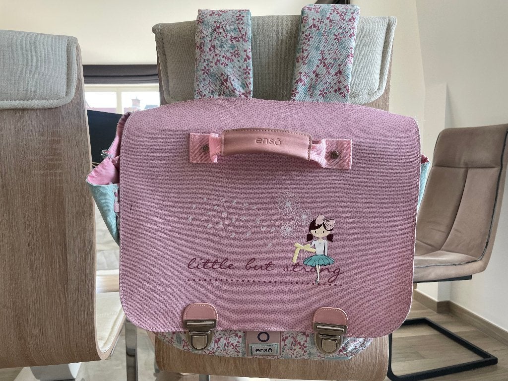 ENSO Little but Strong – roze meisjes schoolrugzak, Aktetas of Boekentas, Zo goed als nieuw, Roze, 30 tot 40 cm