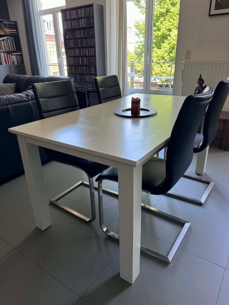 Tafel en stoelen, Huis en Inrichting, Tafels | Eettafels, Ophalen, Gebruikt, Vier personen, Klassiek