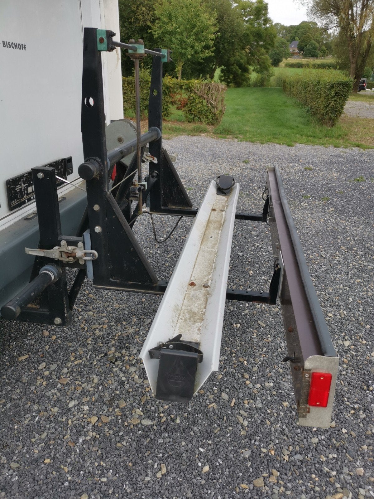 porte moto/scooter avec treuil, Ophalen