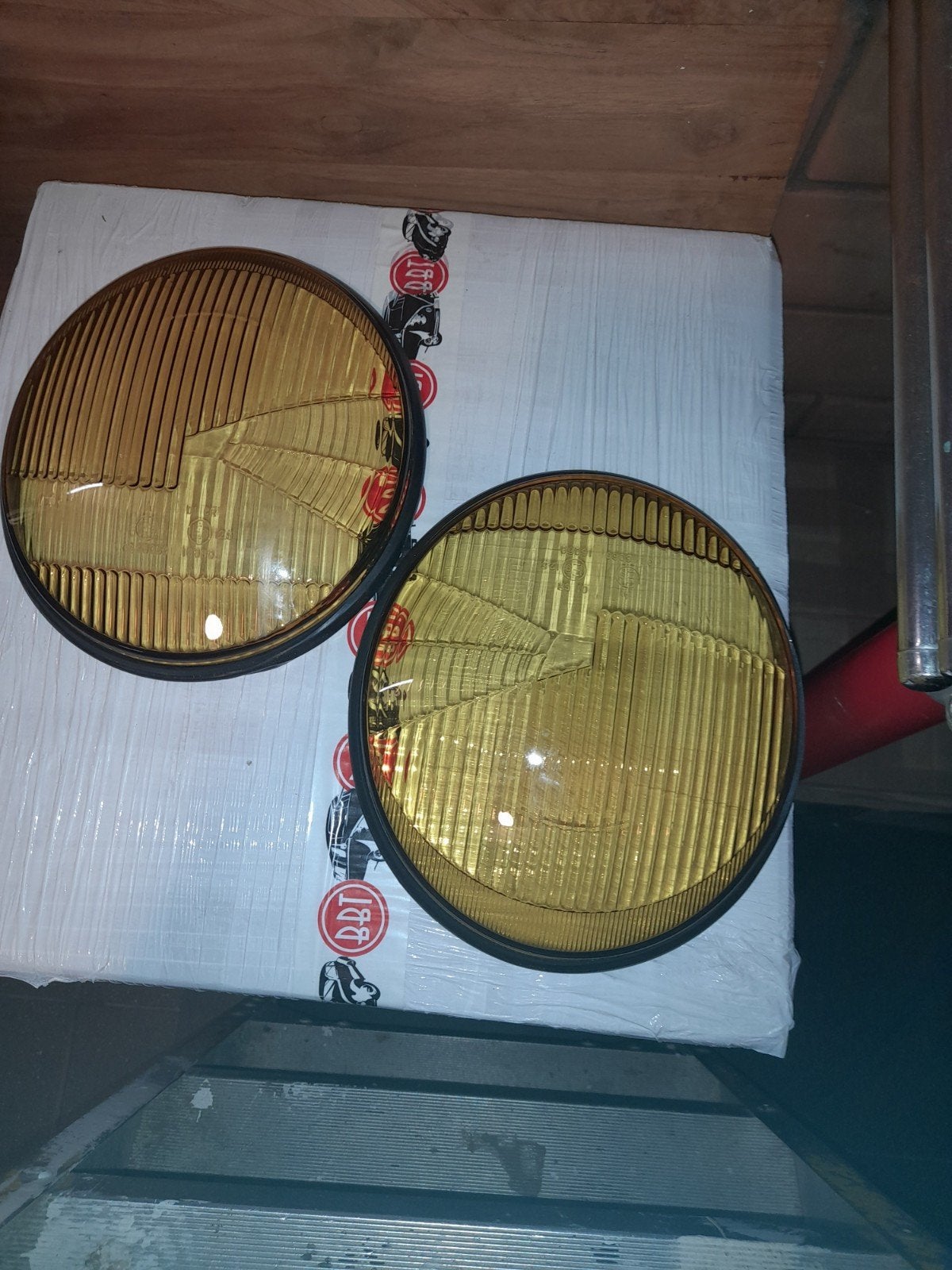 gele koplampglazen Vw Kever-67, Auto-onderdelen, Ophalen of Verzenden